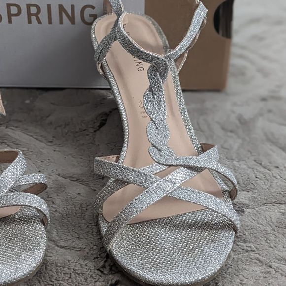 Silver shimmer occasion wedge - Picture 6 of 8